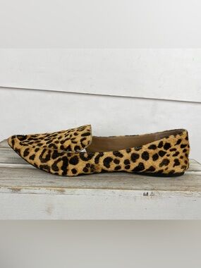 Steve Madden FeatherL loafers leopard print on genuine cow hair uppers size 9.5M